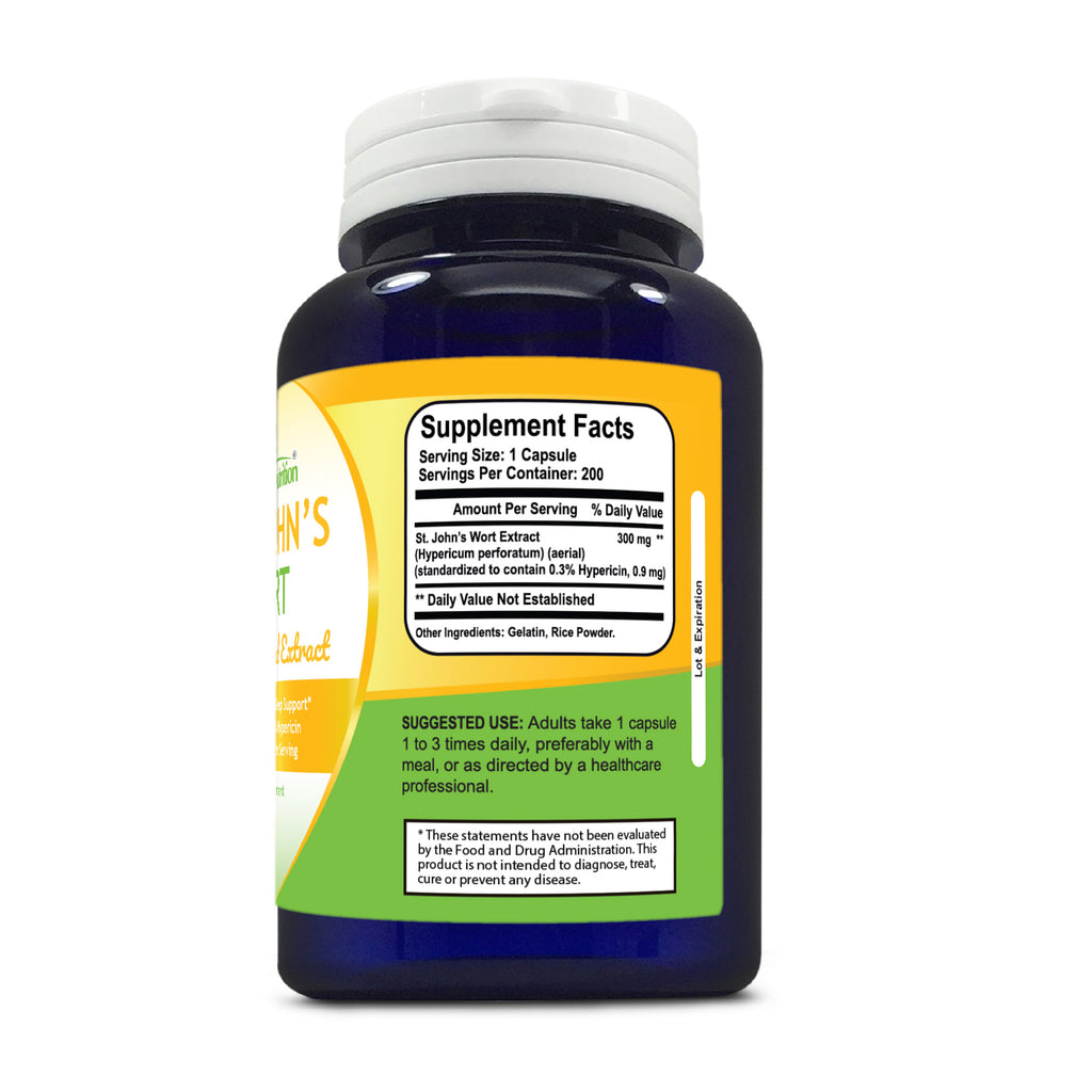St. John’s Wort Extract - 200 Capsules